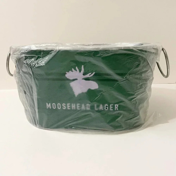 Moosehead Lager Beer  Green Galvanized Metal Ice Bucket NEW - Picture 11 of 11